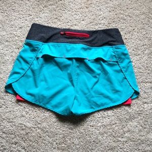 Running shorts with built in spandex